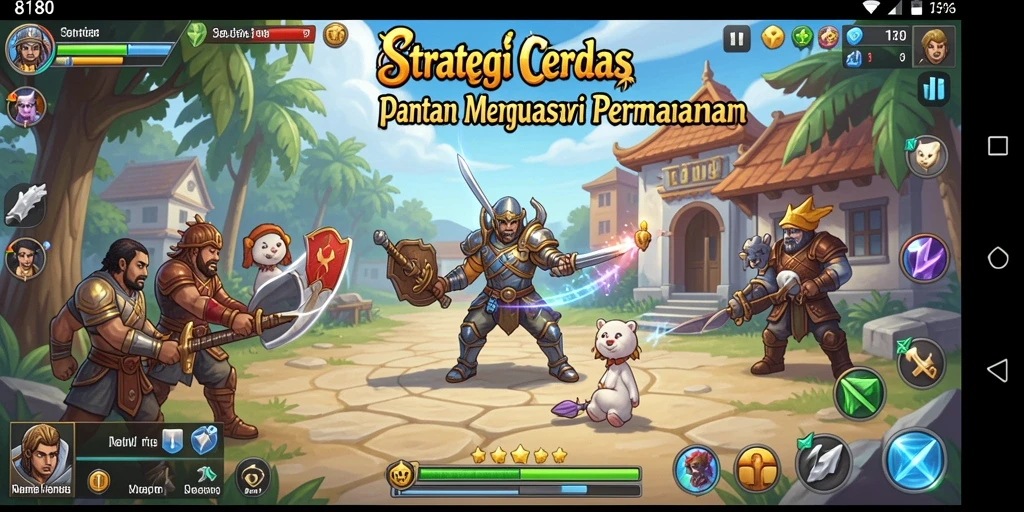 Tampilan menarik dari gameplay Strategy 8180 yang menantang.