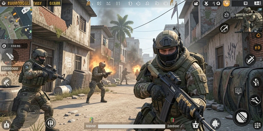 Screenshot gameplay menunjukkan momen seru dalam pertempuran FPS.