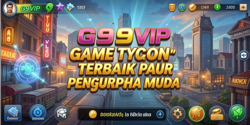 Tampilan gameplay G9VIP yang menarik dengan berbagai opsi bisnis.