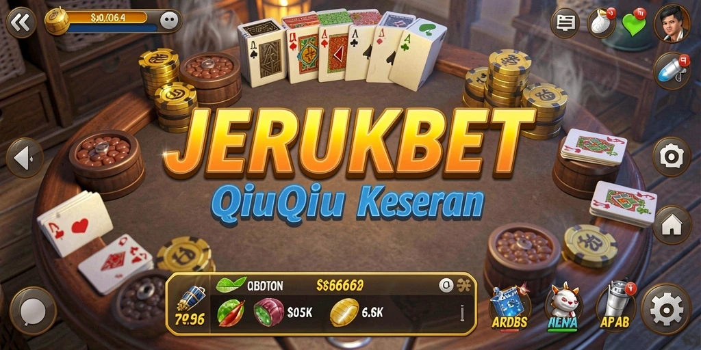 Tampilan gameplay QiuQiu yang seru di JERUKBET.