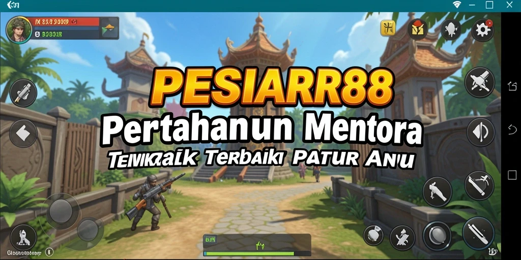 Tangkapan layar menampilkan gameplay menara pertahanan di PESIAR88.