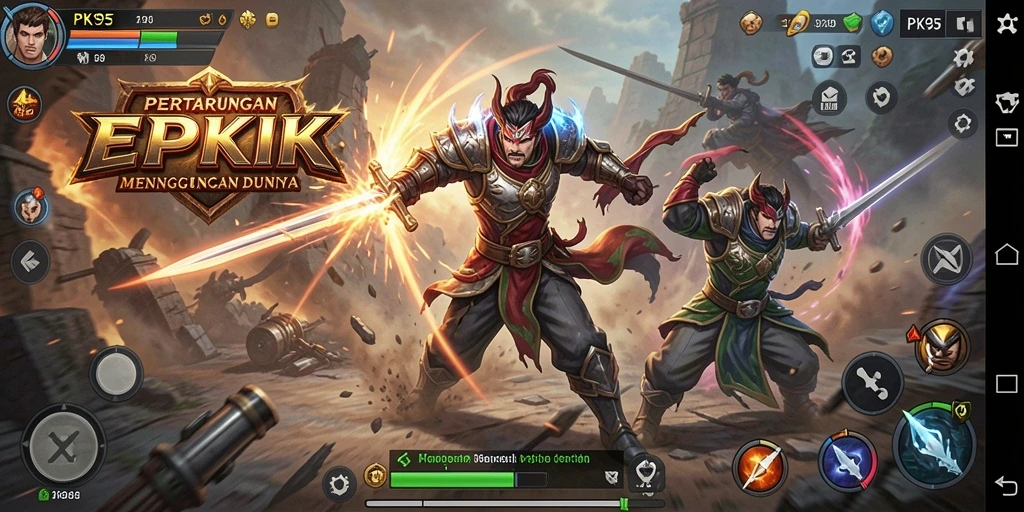Gameplay PK95 menampilkan pertarungan seru dengan grafis memukau.