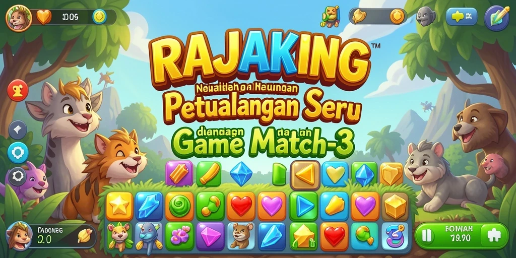 Cuplikan gameplay menarik dalam game Match-3 RAJAKING.