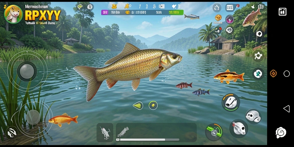 Gameplay menarik di RPYYY dengan aksi memancing seru.