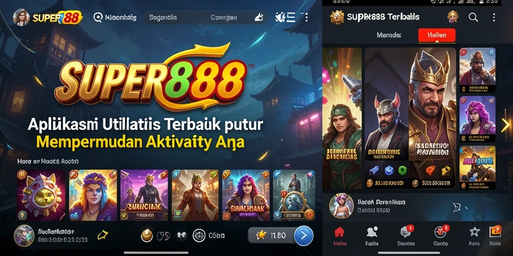 Tampilan antarmuka aplikasi SUPER88 yang intuitif dan fungsional.