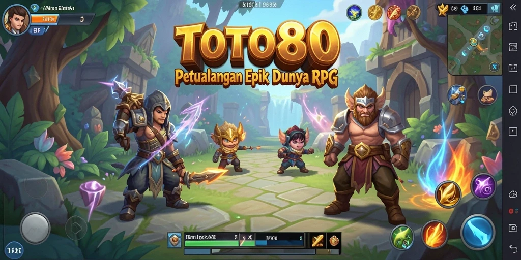 Tampilan gameplay RPG penuh aksi di TOTO80 dengan karakter yang kuat.