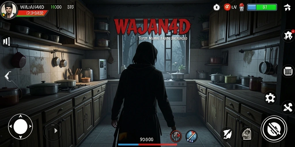 Gameplay menegangkan di WAJAN4D dengan hantu menyeramkan.